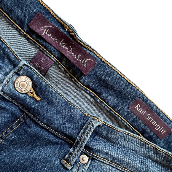 Rail Straight Capri Style Cropped Jeans Gloria Vanderbilt Womens Size 12 - Picture 7 of 16